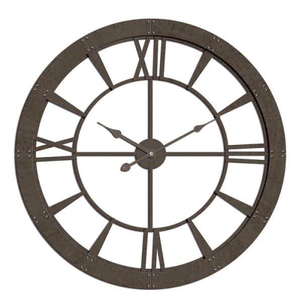 ⁦שעון קיר מתכת MANLOLAL בגודל 80X80X5⁩ – תמונה ⁦2⁩