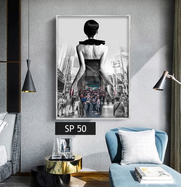 תמונת קנבס אישה בעיר SP 50