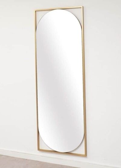 מראות גוף אובליות במלבן - זהב