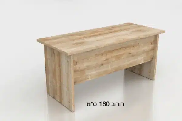 ⁦שולחן לעמדת עובד/ת דקל רוחב 160 ס``מ גוון עץ בהיר⁩ – תמונה ⁦2⁩