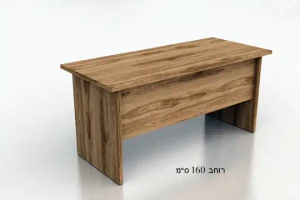 ⁦שולחן לעמדת עובד/ת דקל רוחב 160 ס``מ גוון עץ כהה⁩ – תמונה ⁦2⁩