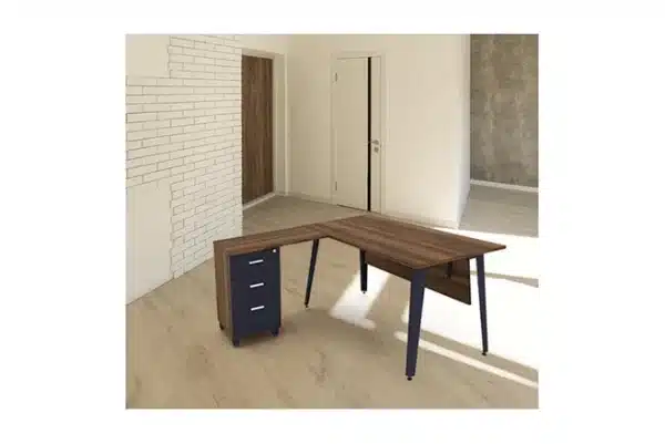 ⁦שולחן משרדי עם שלוחה דגם ברק רוחב 160 ס``מ⁩ – תמונה ⁦3⁩