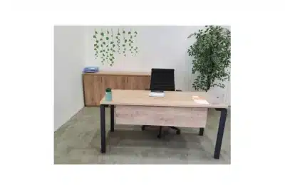 שולחן משרדי דגם דינו רוחב 180 ס``מ  בצבע עץ בהיר