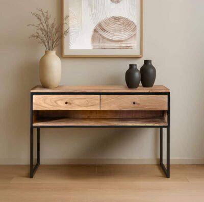 סיאם- קונזולה 2 מגירות ומדף