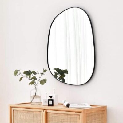 מראה טרפז מעוגל שחור