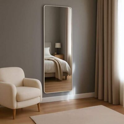 מראה מלבן דקה לבן